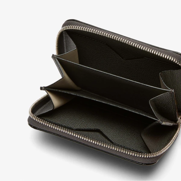 Valextra Card Holder Zip Around in Smokey Grey | Wallets & Purses | Luxury Shoes 