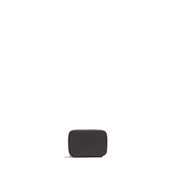 Valextra Card Holder Zip Around in Smokey Grey | Wallets & Purses | Luxury Shoes 