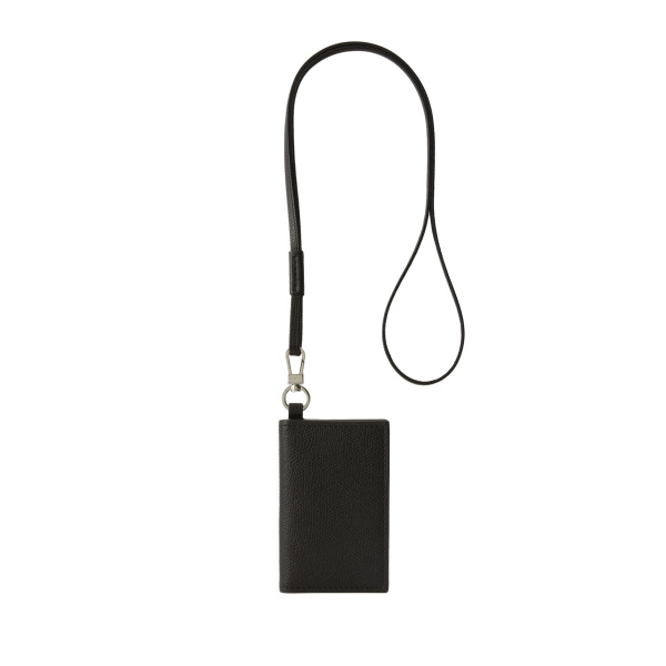 Valextra Card Holder with Lanyard in Black | Wallets & Purses | Luxury Shoes 