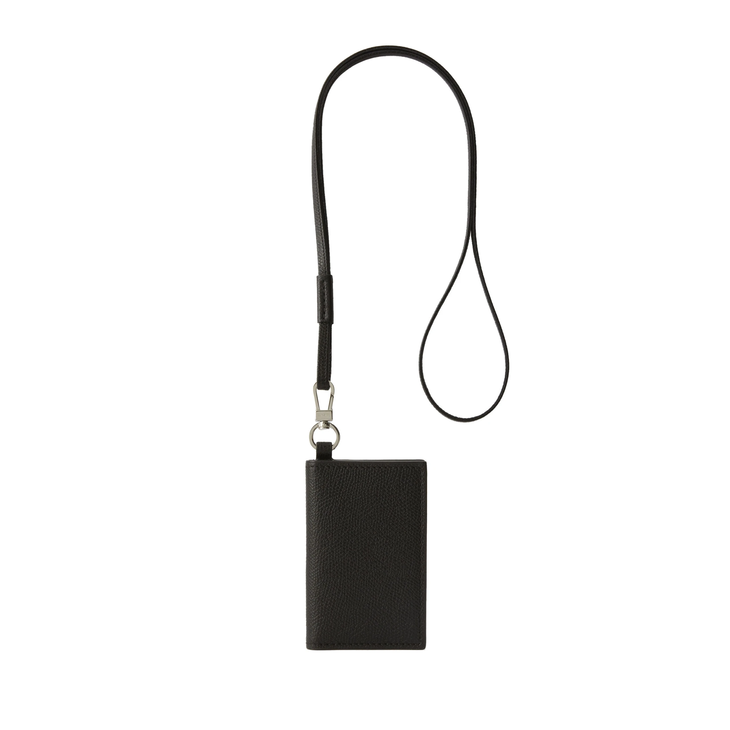 Valextra Card Holder with Lanyard in Black Valextra Card Holder with Lanyard in Black | Wallets & Purses | Luxury Shoes
