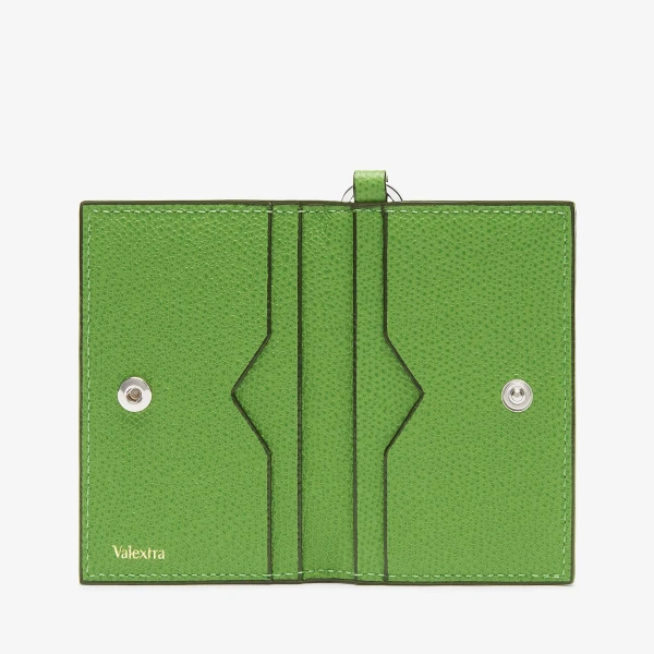 Valextra Card Holder with Lanyard in Grass Green | Wallets & Purses | Luxury Shoes 