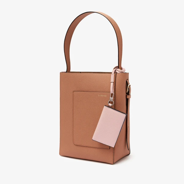 Valextra Card Holder with Lanyard in Peony Pink | Wallets & Purses | Luxury Shoes 