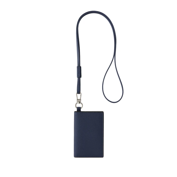 Card Holder with Lanyard in Sapphire Blue