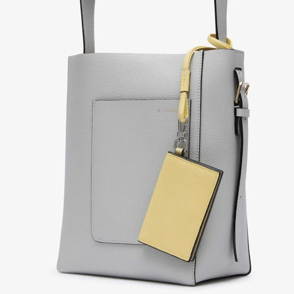 Valextra Card Holder with Lanyard in Vanilla Yellow | Wallets & Purses | Luxury Shoes 