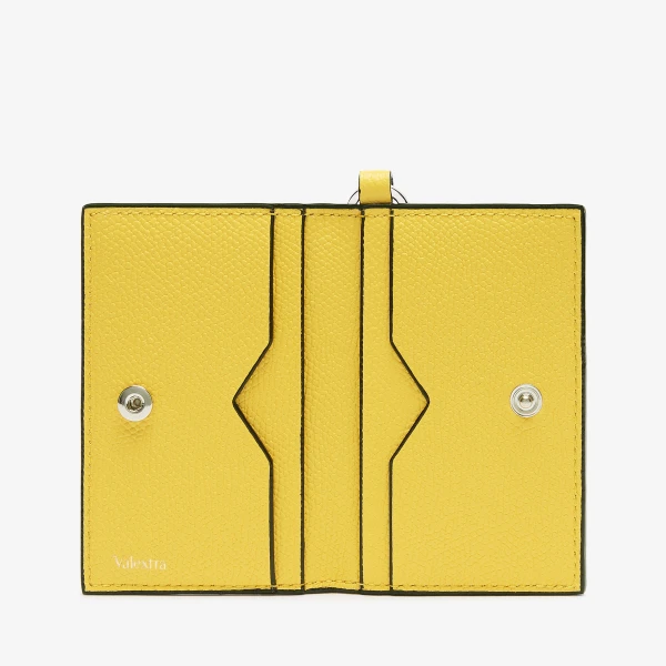 Valextra Card Holder with Lanyard in Yellow | Wallets & Purses | Luxury Shoes 