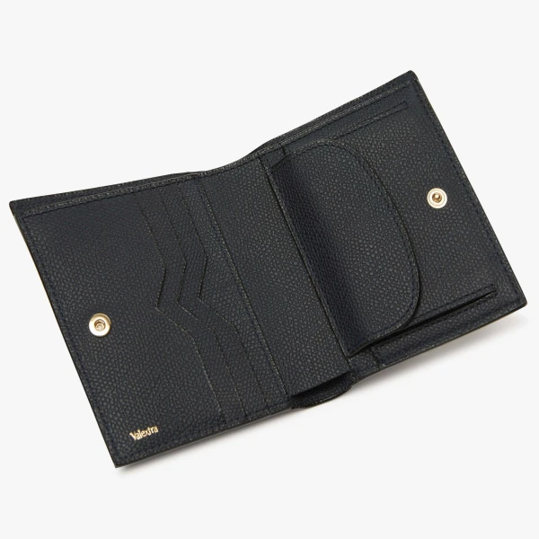 Valextra Compact Wallet 3CC with Coin Purse in Night Blue | Cases | Luxury Shoes 