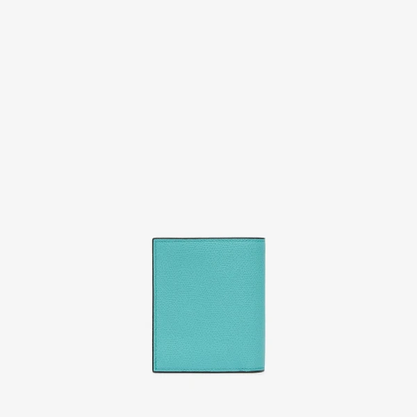 Valextra Compact Wallet 3CC with Coin Purse in Ocean Blue | Wallets & Purses | Luxury Shoes 