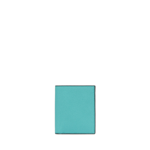 Valextra Compact Wallet 3CC with Coin Purse in Ocean Blue | Wallets & Purses | Luxury Shoes 
