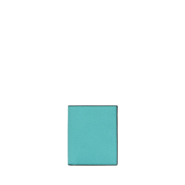 Valextra Compact Wallet 3CC with Coin Purse in Ocean Blue | Wallets & Purses | Luxury Shoes 