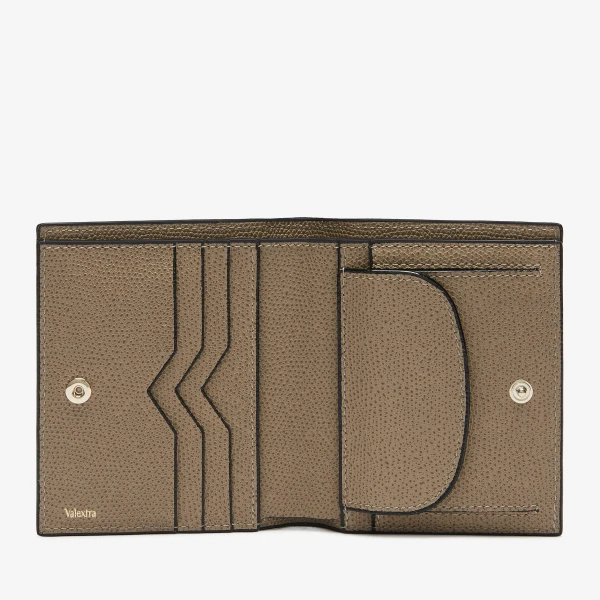 Valextra Compact Wallet 3CC with Coin Purse in Oyster Brown | Cases | Luxury Shoes 