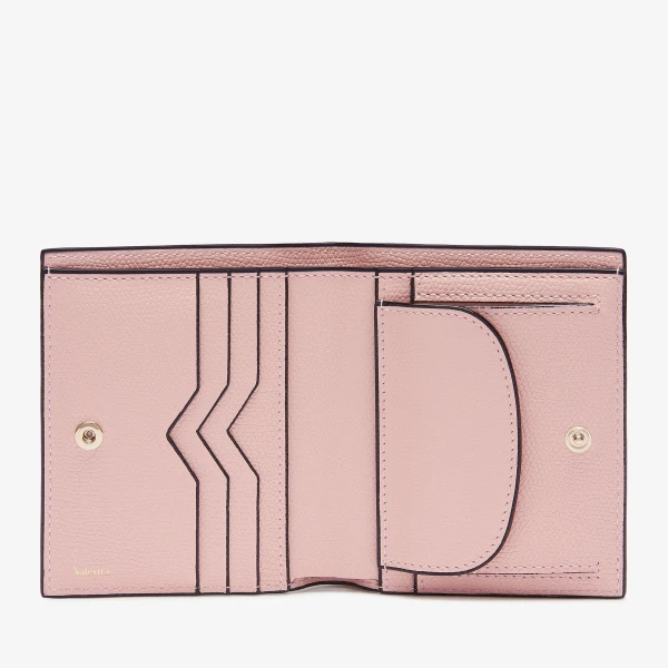 Valextra Compact Wallet 3CC with Coin Purse in Peony Pink | Wallets & Purses | Luxury Shoes 