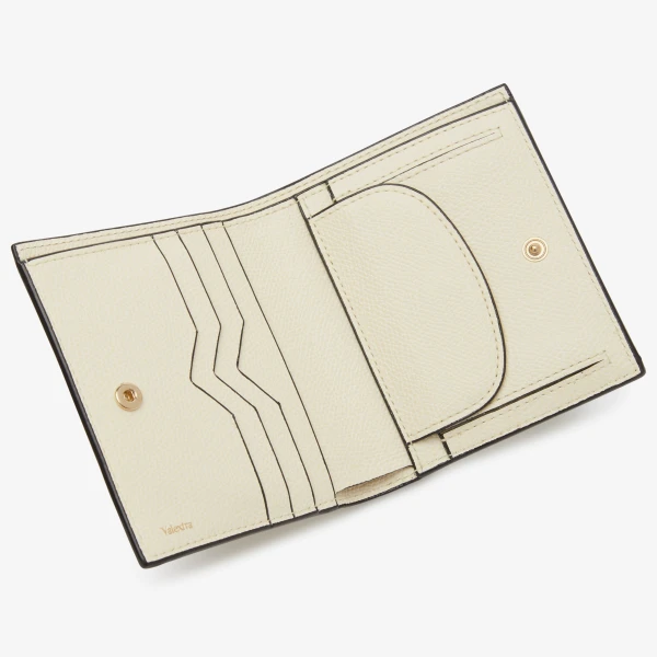 Valextra Compact Wallet 3CC with Coin Purse in Pergamena White | Wallets & Purses | Luxury Shoes 