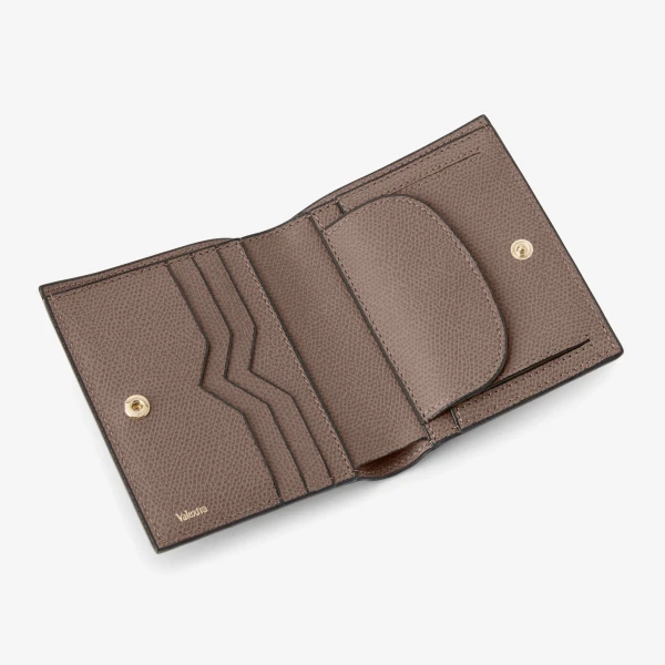 Valextra Compact Wallet 3CC with Coin Purse in Sahara Brown | Wallets & Purses | Luxury Shoes 