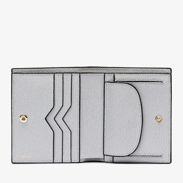 Valextra Compact Wallet 3CC with Coin Purse in Stone Grey | Wallets & Purses | Luxury Shoes 