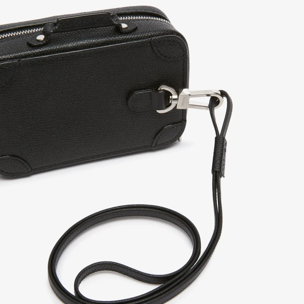 Valextra Costa Keychain in Black | Key Chain | Luxury Shoes 