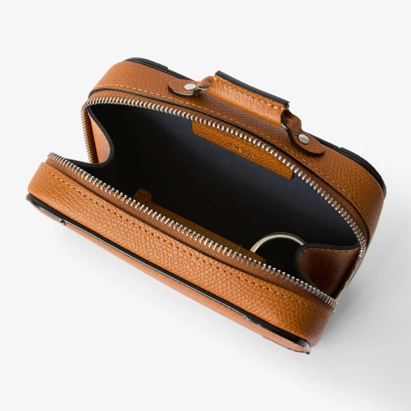 Valextra Costa Keychain in Havana Brown | Key Chain | Luxury Shoes 
