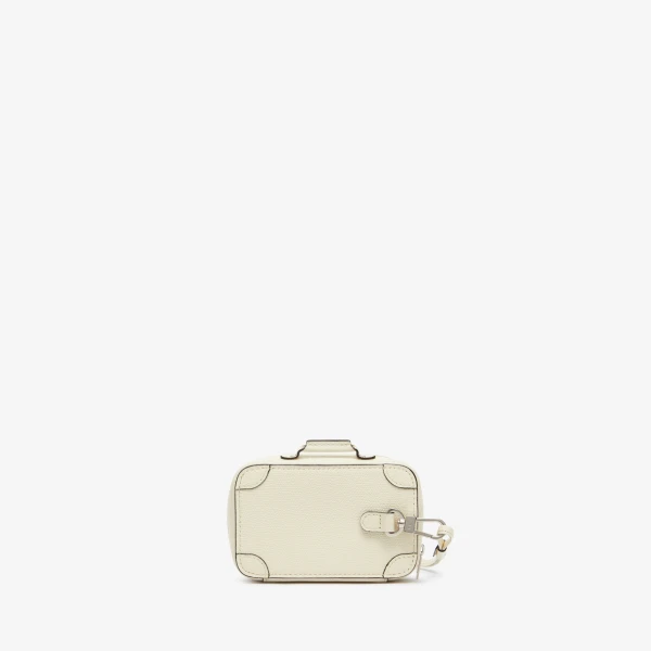 Valextra Costa Keychain in Pergamena White | Key Chain | Luxury Shoes 