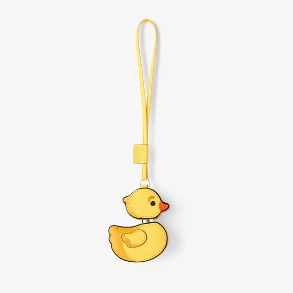 Valextra Duckling Charm in Yellow Mix | Bag charms | Luxury Shoes 