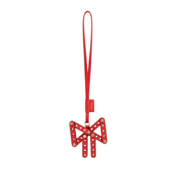 Valextra Engineering Beauty Bow Charm in Crimson Red | Bag charms | Luxury Shoes 