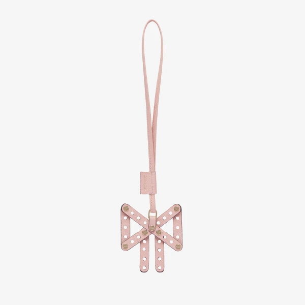 Valextra Engineering Beauty Bow Charm in Peony Pink | Bag charms | Luxury Shoes 