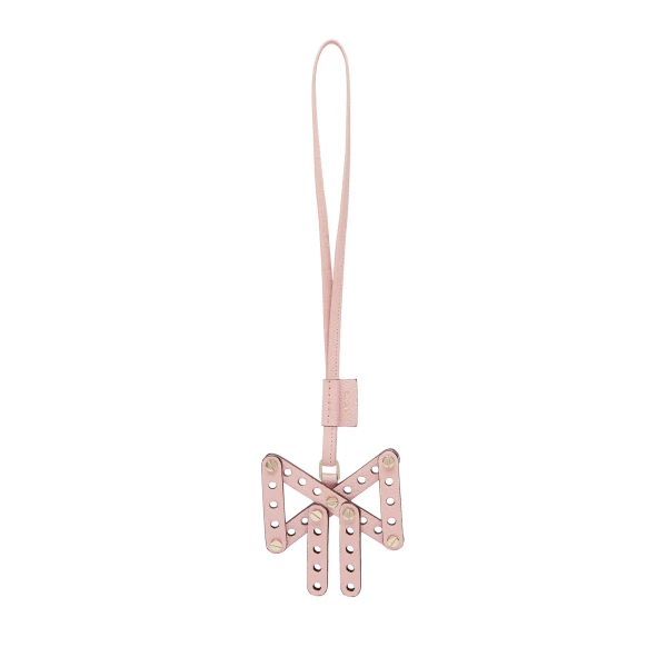 Valextra Engineering Beauty Bow Charm in Peony Pink | Bag charms | Luxury Shoes 