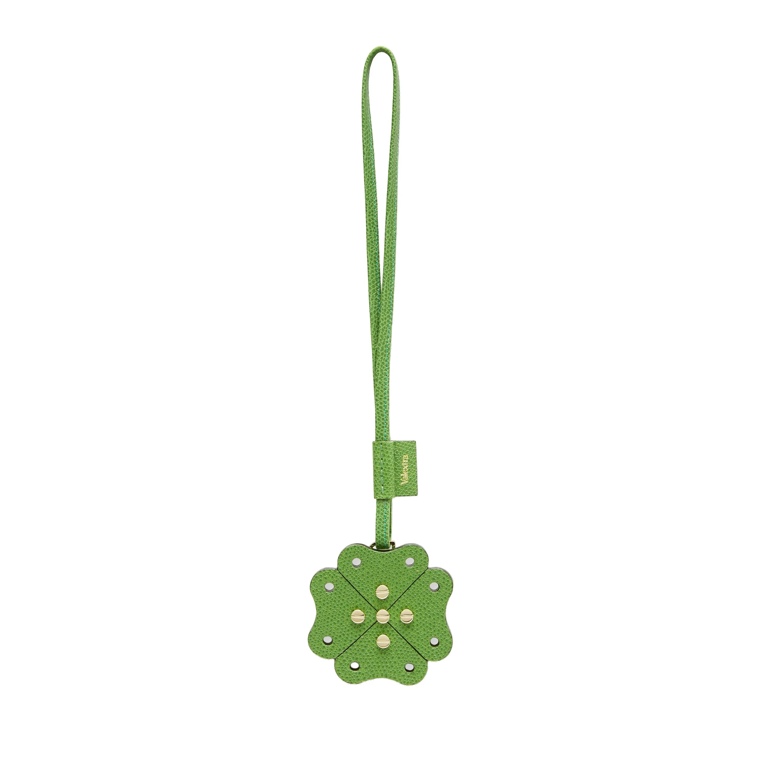 Valextra Engineering Beauty Four-Leaf Clover Charm in Grass Green Valextra Engineering Beauty Four-Leaf Clover Charm in Grass Green | Bag charms | Luxury Shoes