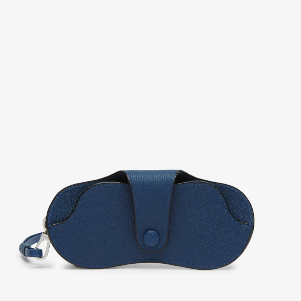 Valextra Glasses Case with Lanyard in Sapphire Blue | Cases | Luxury Shoes 