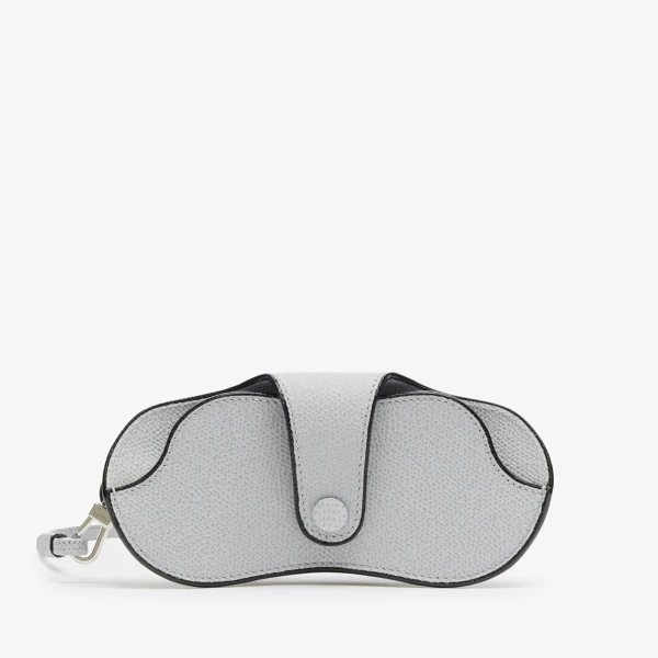 Valextra Glasses Case with Lanyard in Stone Grey | Cases | Luxury Shoes 
