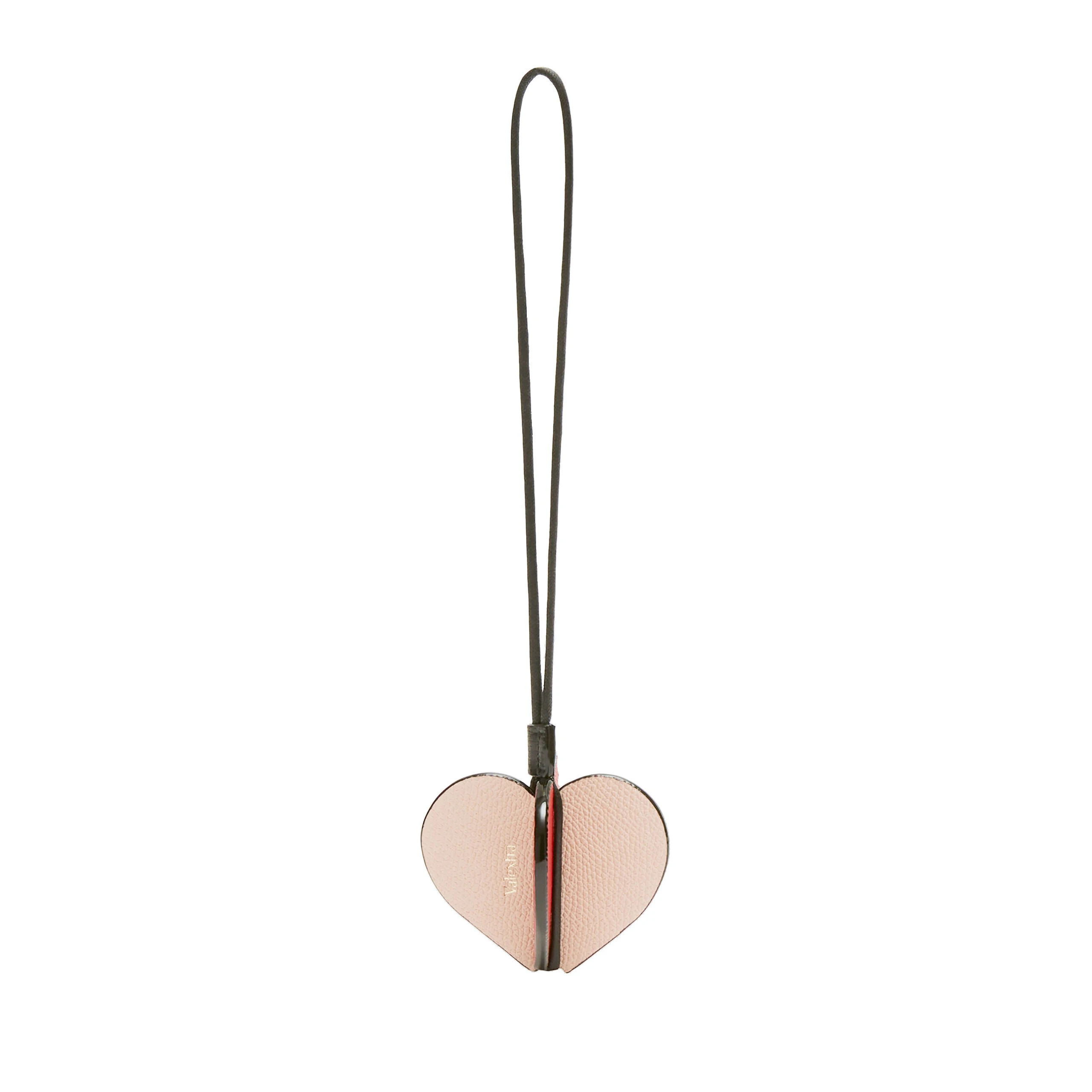 Valextra Heart Charm in Bonne Mine Pink, Crimson Red and Black Valextra Heart Charm in Bonne Mine Pink, Crimson Red and Black | Bag charms | Luxury Shoes