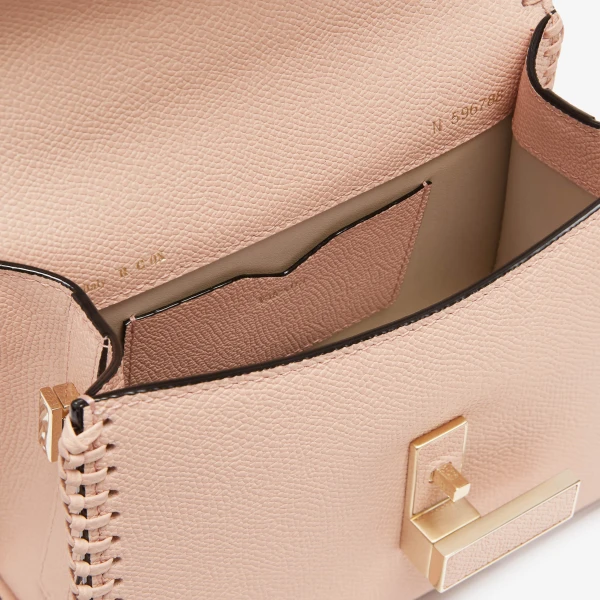 Valextra Iside Braided Crossbody Micro Bag in Bonne Mine Pink | Shoulder & Crossbody Bags | Luxury Shoes 