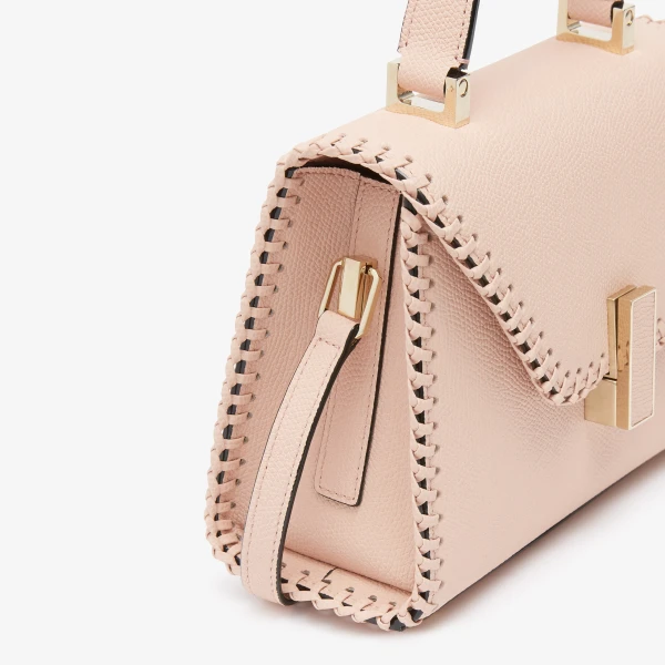 Valextra Iside Braided Crossbody Micro Bag in Bonne Mine Pink | Shoulder & Crossbody Bags | Luxury Shoes 