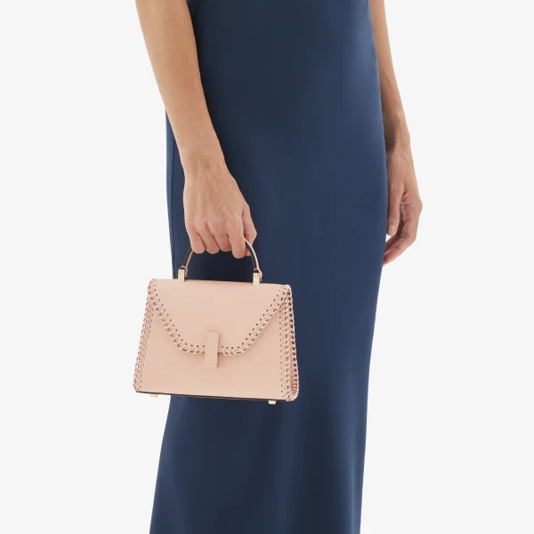 Valextra Iside Braided Crossbody Micro Bag in Bonne Mine Pink | Shoulder & Crossbody Bags | Luxury Shoes 
