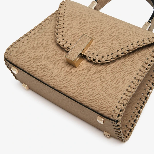 Valextra Iside Braided Crossbody Micro Bag in Cashmere Beige | Shoulder & Crossbody Bags | Luxury Shoes 