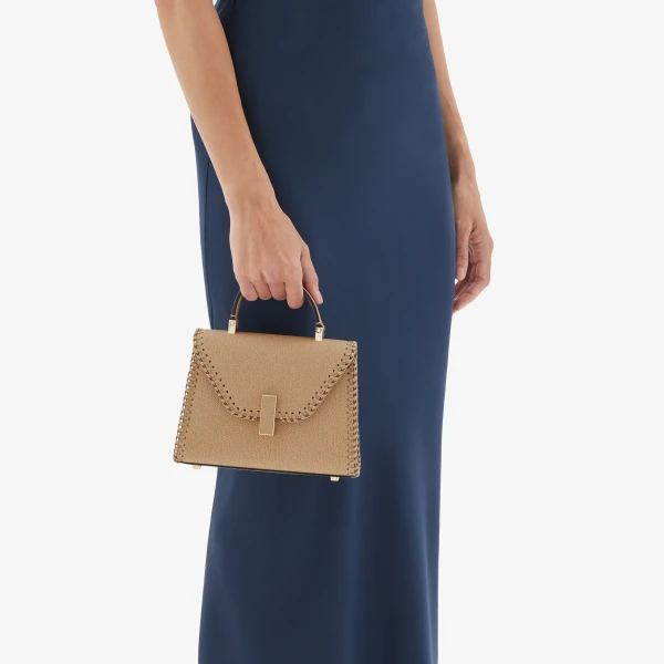 Valextra Iside Braided Crossbody Micro Bag in Cashmere Beige | Shoulder & Crossbody Bags | Luxury Shoes 