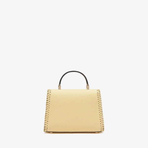Valextra Iside Braided Crossbody Micro Bag in Cream Yellow | Shoulder & Crossbody Bags | Luxury Shoes 
