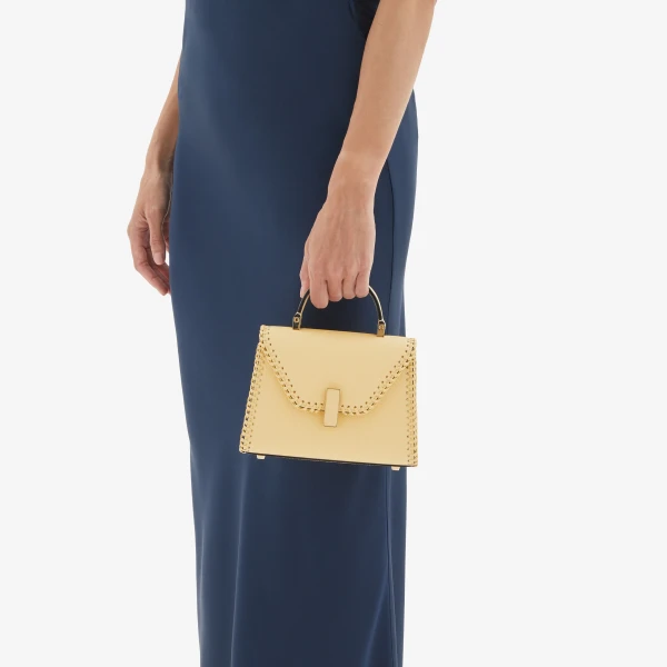 Valextra Iside Braided Crossbody Micro Bag in Cream Yellow | Shoulder & Crossbody Bags | Luxury Shoes 