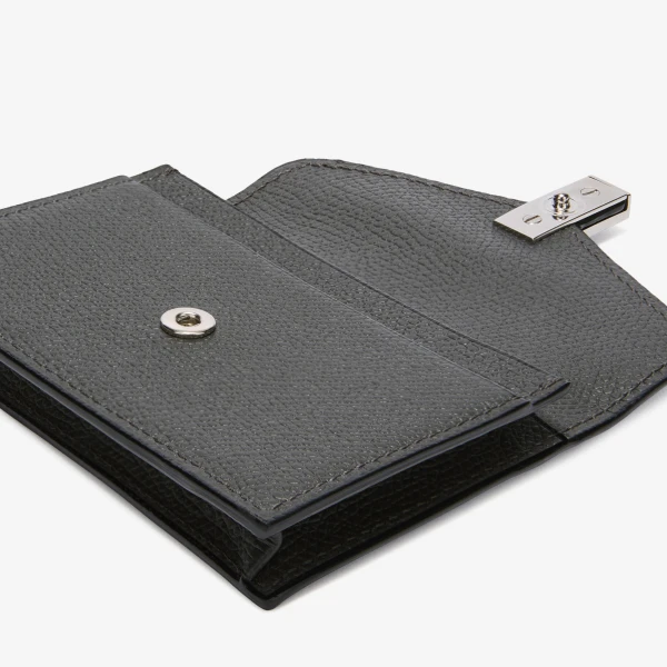 Valextra Iside Card Holder in Smokey Grey | Wallets & Purses | Luxury Shoes 