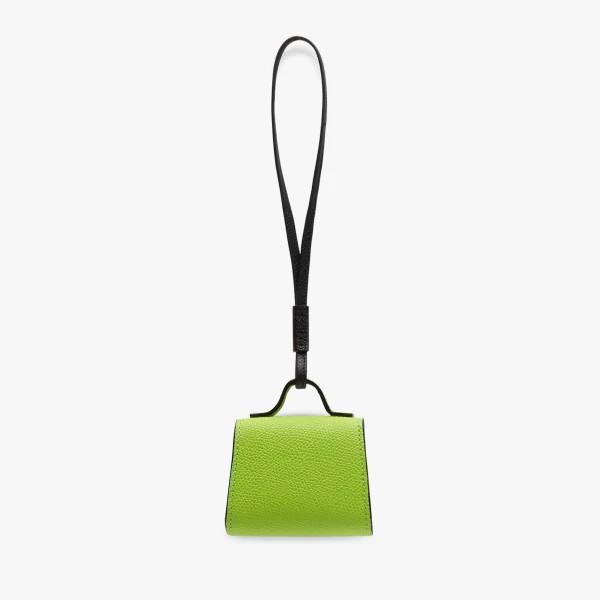 Valextra Iside Charm in Apple Green and Black | Bag charms | Luxury Shoes 