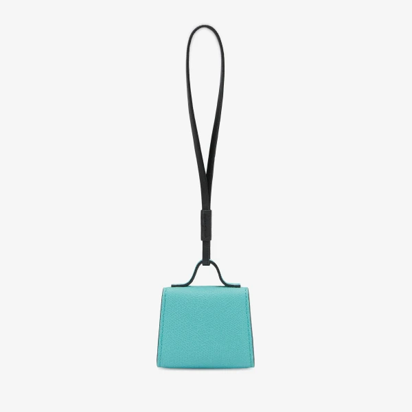 Valextra Iside Charm in Ocean Blue and Black | Bag charms | Luxury Shoes 