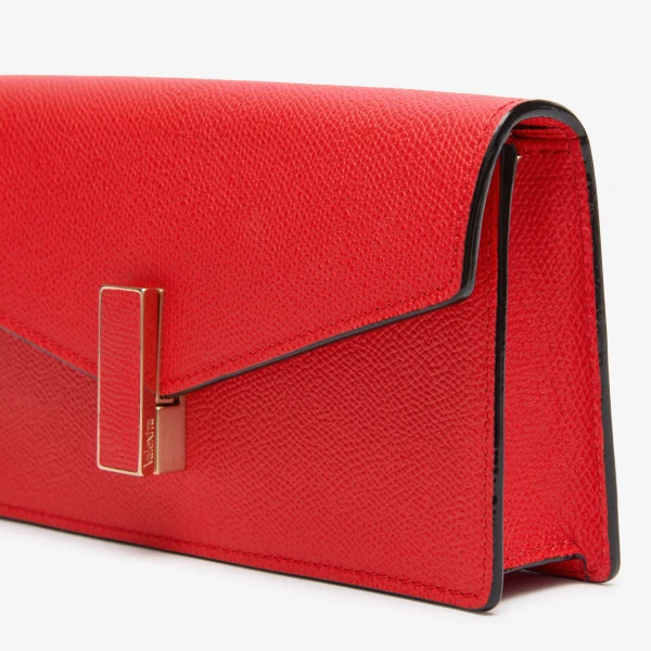Valextra Iside Clutch with Chain Bag in Crimson Red | Clutch Bags | Luxury Shoes 