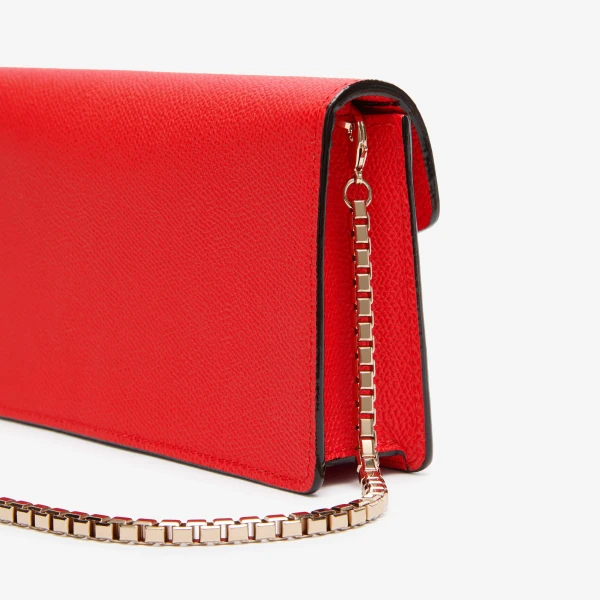 Valextra Iside Clutch with Chain Bag in Crimson Red | Clutch Bags | Luxury Shoes 