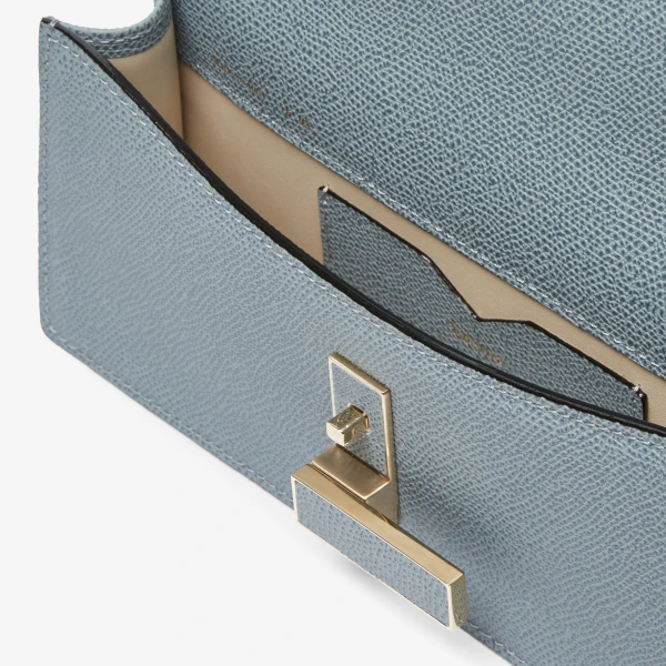 Valextra Iside Clutch with Chain Bag in Niagara Blue | Clutch Bags | Luxury Shoes 