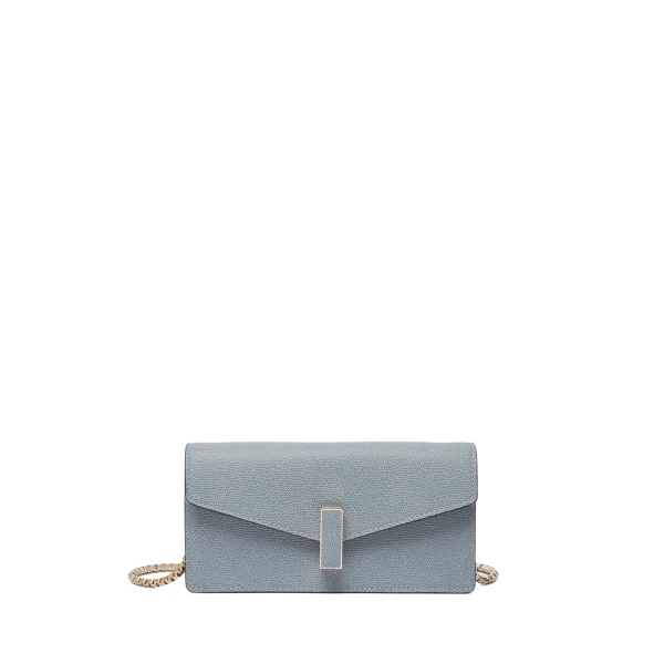 Iside Clutch with Chain Bag in Niagara Blue