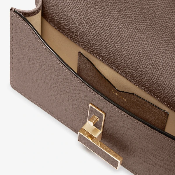 Valextra Iside Clutch with Chain Bag in Sahara Brown | Clutch Bags | Luxury Shoes 