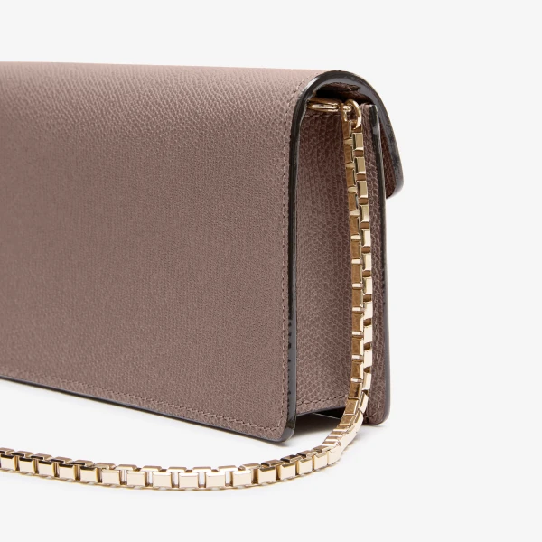 Valextra Iside Clutch with Chain Bag in Sahara Brown | Clutch Bags | Luxury Shoes 