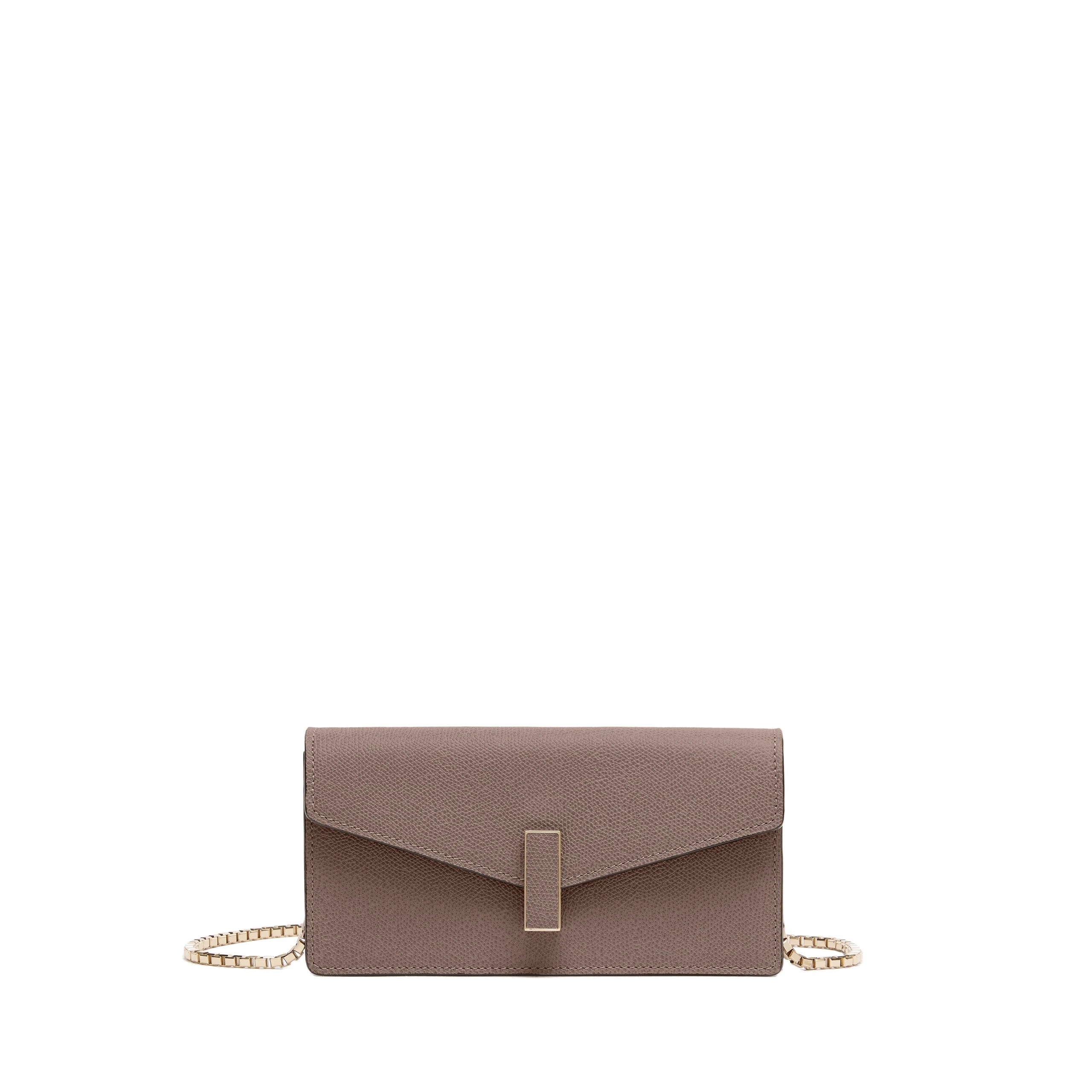Valextra Iside Clutch with Chain Bag in Sahara Brown Valextra Iside Clutch with Chain Bag in Sahara Brown | Clutch Bags | Luxury Shoes
