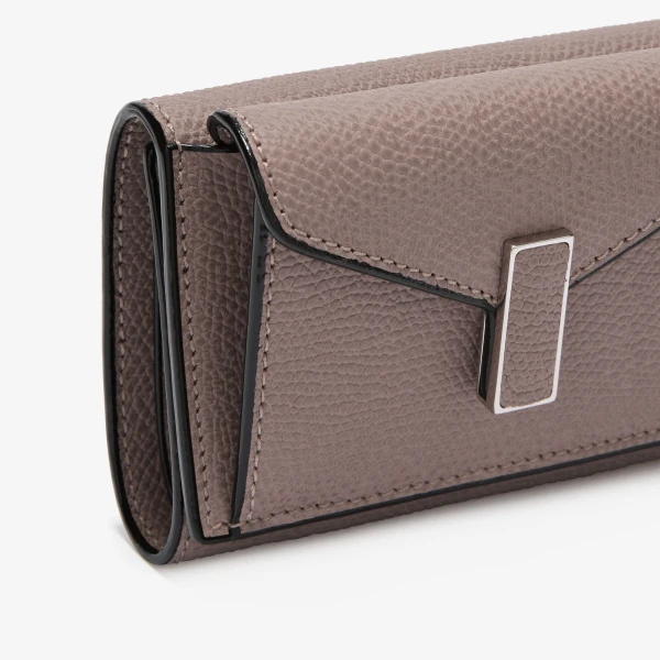 Valextra Iside Compact Wallet with Coin Holder in Sahara Brown | Wallets & Purses | Luxury Shoes 