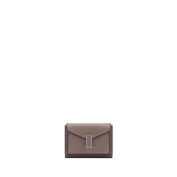 Valextra Iside Compact Wallet with Coin Holder in Sahara Brown | Wallets & Purses | Luxury Shoes 