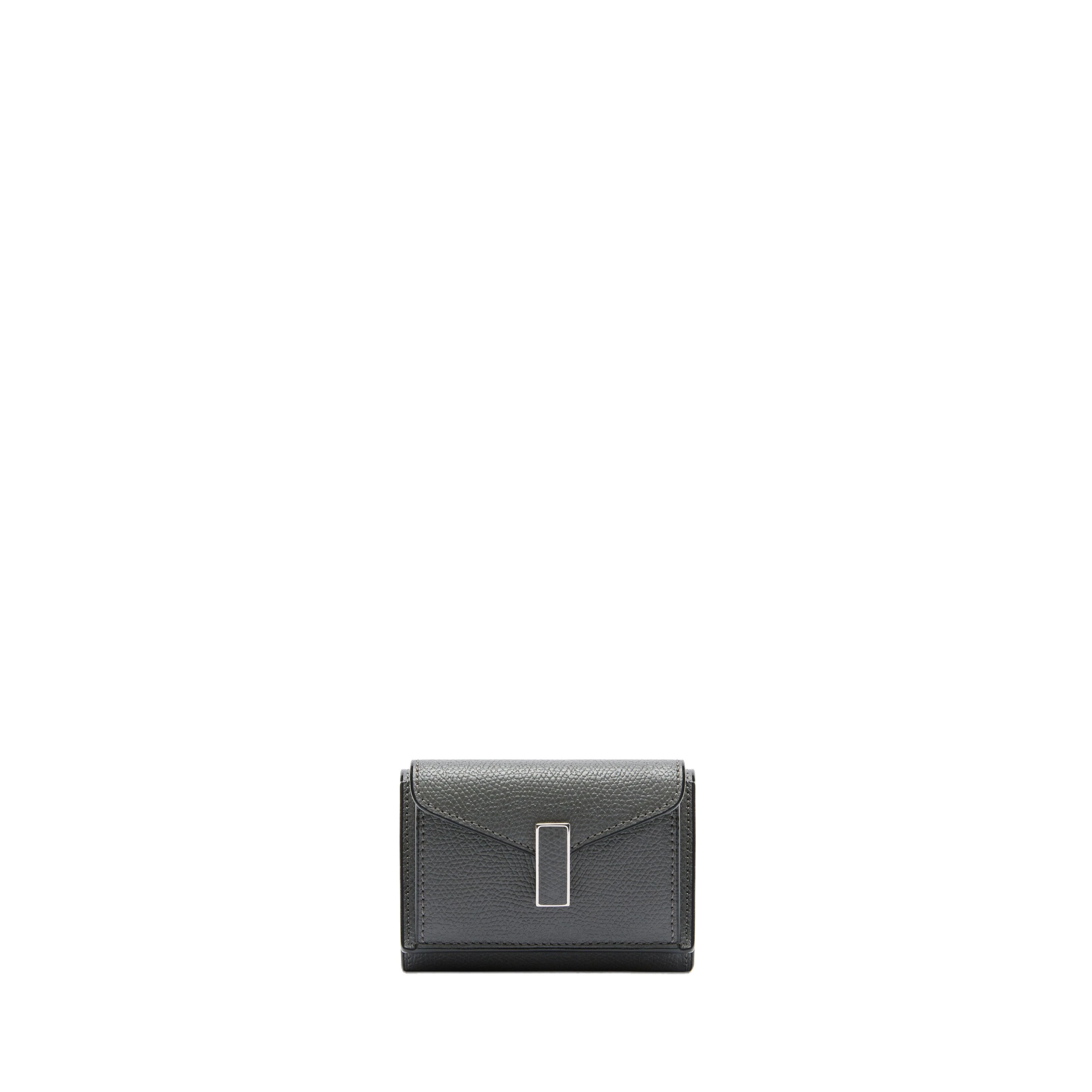 Valextra Iside Compact Wallet with Coin Holder in Smokey Grey Valextra Iside Compact Wallet with Coin Holder in Smokey Grey | Wallets & Purses | Luxury Shoes