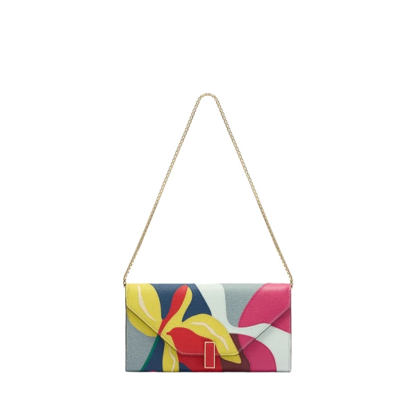 Iside Continental Lily Purse with Chain in Niagara and Colour Mix